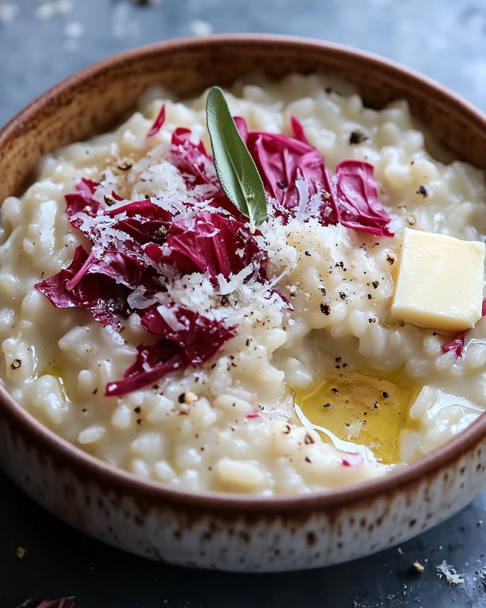 risotto al radicchio e spumante