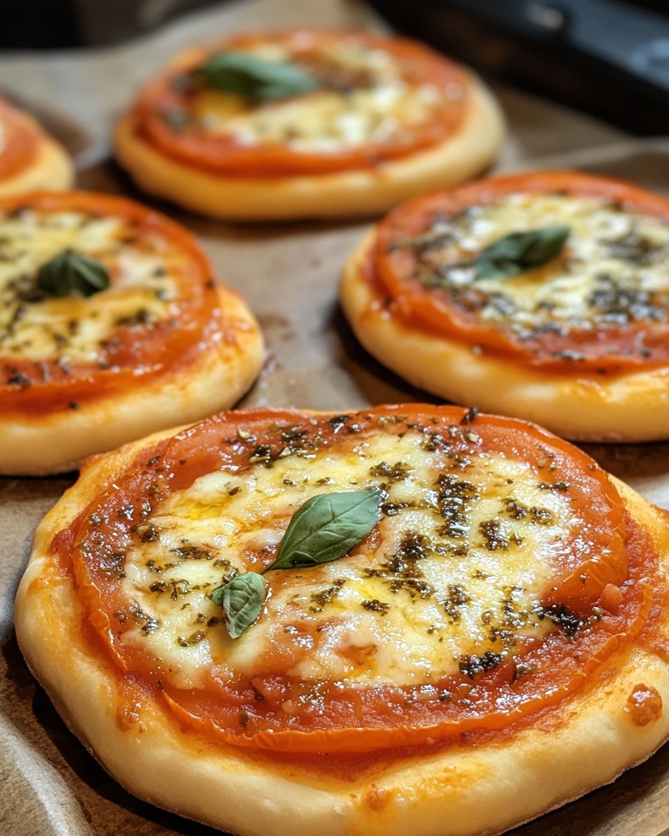 mini pizzette pomodoro mozzarella e acciughe