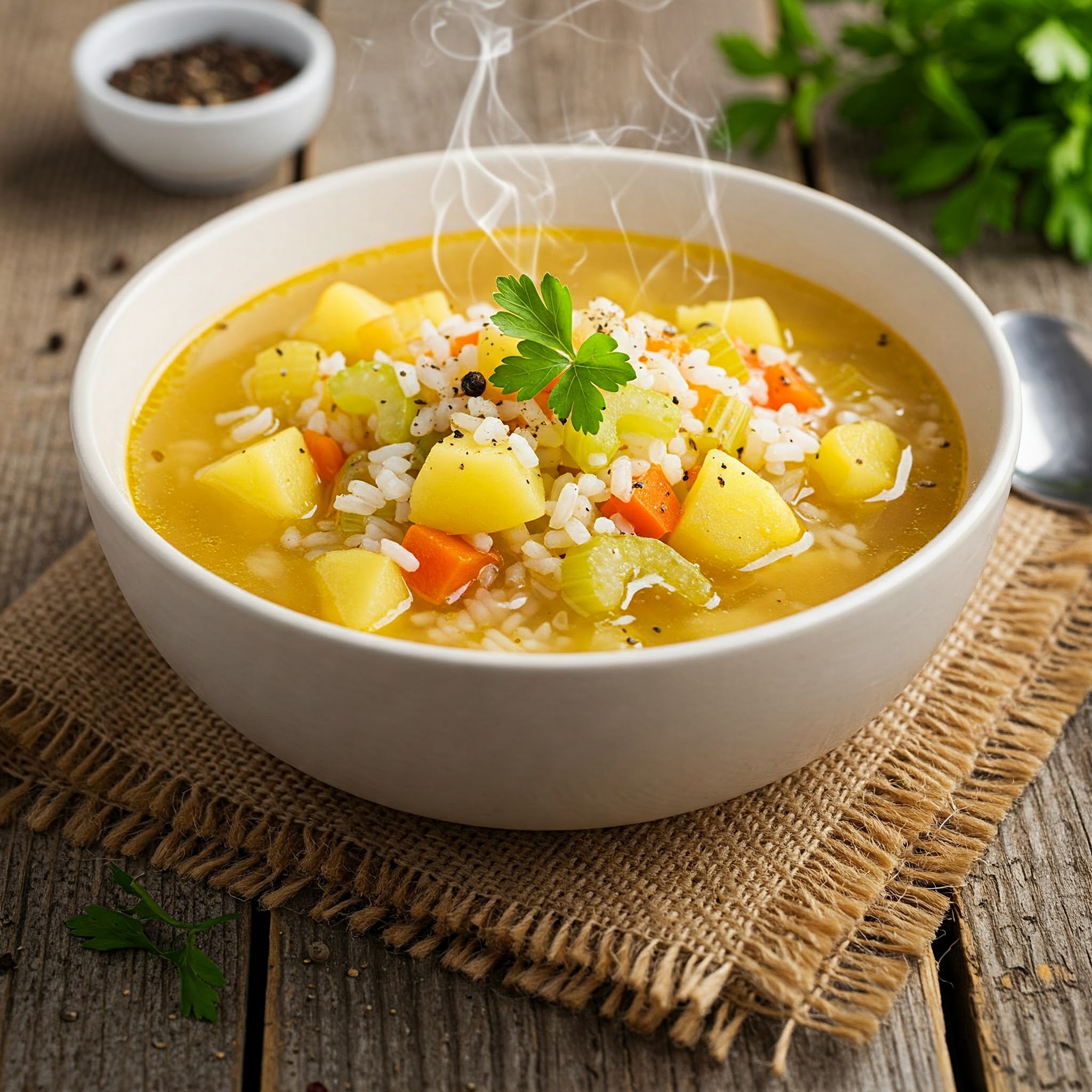 minestra riso e verdure